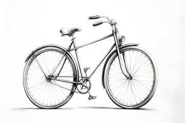 Fototapeta na wymiar vintage style bike illustration, bike illustrated, bicycle, riding a bike