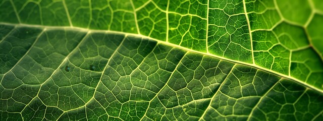 Obraz premium Macro green leaf texture, pattern, textured natural background