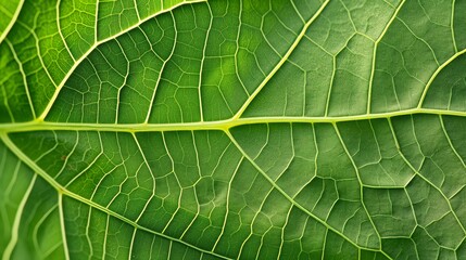 Fototapeta premium Macro green leaf texture, pattern, textured natural background