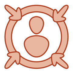 Customer Centric  Icon Brown