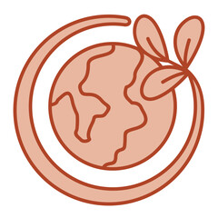 Sustainability Icon Brown