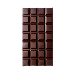 A chocolate bar isolated on a black background.