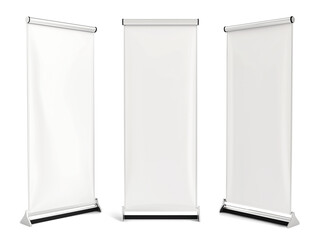 Roll up banner stand isolated on transparent background