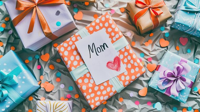 Colorful Mother's Day Gifts and Greeting Card Assortment