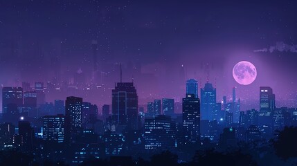 Night cityscape wallpaper