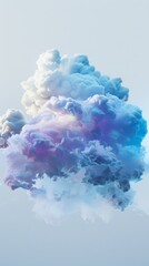 Fototapeta premium Colorful smoke on white background