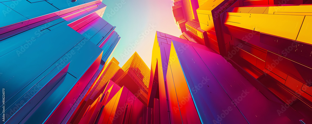 Poster transform traditional color theory into a visual masterpiece by infusing it with futuristic technolo
