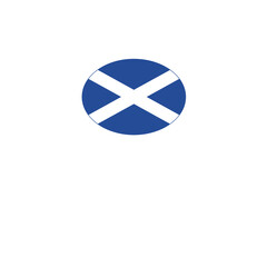 Scotland Thistle Scottish Flag Football Rugby  print on transparent background.
