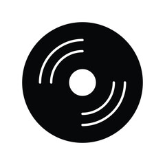 cd icon with white background vector stock illustration