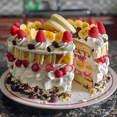 cake with fruits