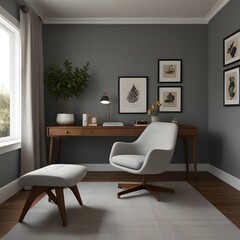 beautiful and elegant study room.