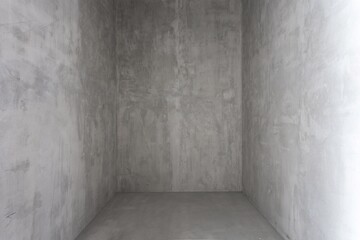 interior of the apartment without decoration in gray colors. rough finish