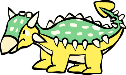 Illustration of Cute Ankylosaurus