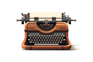 illustrated type writer basic background vintage style illustration, type writer illustration