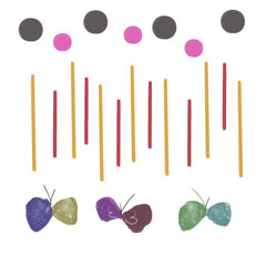 北欧の油彩画のセット