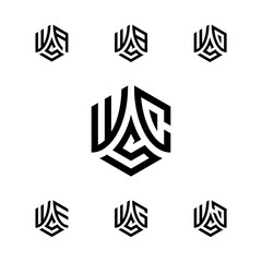 Hexagon logo design, WCS hexagon logo, develop, natural, luxury, modern, finance logo, strong logo