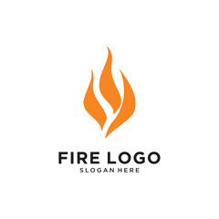 fire flame logo design vector illustration