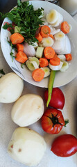 vegetable ingredients dish ready to cook