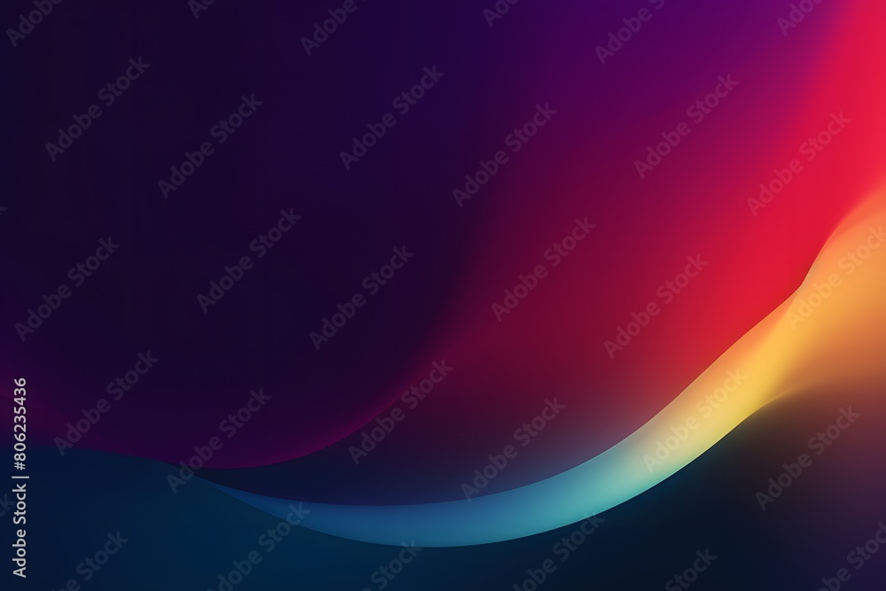 Poster dark abstract curve and wavy background with gradient and color, glowing waves in a dark background,