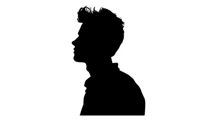 Silhouette of a Modern Young Man