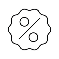 discount icon with white background vector stock illustration