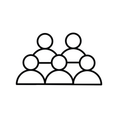 team icon with white background vector stock illustration