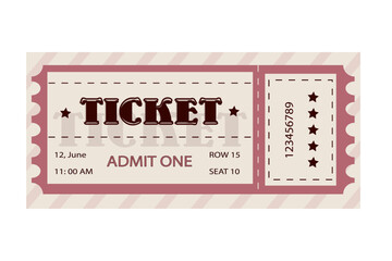 Ticket for movies, festival, cinema, theatre, circus and other events. 
