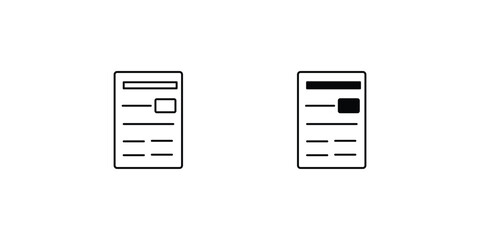 news icon with white background vector stock illustration