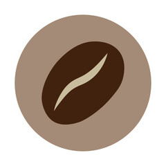 コーヒー豆のアイコン　シルエット