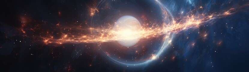 Fototapeta premium Eternal Depths: Magnificent Views of the Universe and Its Enigmatic Galaxies