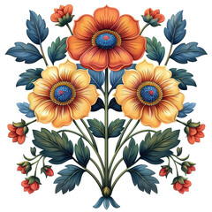 Mughal flower clipart 