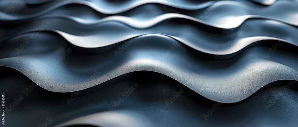 Poster dark paper flutters against a blank canvas, creating an abstract motif.