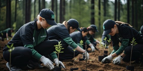 Green Devotion: Hands Delve into Soil, Planting a Tree, a Heartfelt Gesture Toward Nature