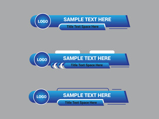 Fototapeta premium Vector Lower Third for Television News Bar Design Template, Lower Third News and Video Bars Set