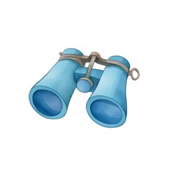 A watercolor of  Binoculars clipart, isolated on white background