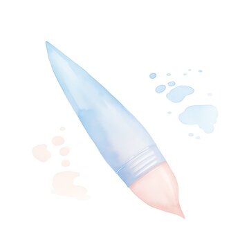 A watercolor of  Conte crayon clipart, isolated on white background
