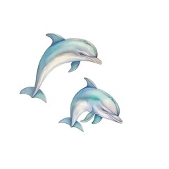 A watercolor of  Flippers clipart, isolated on white background