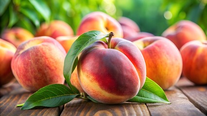 peaches on the table