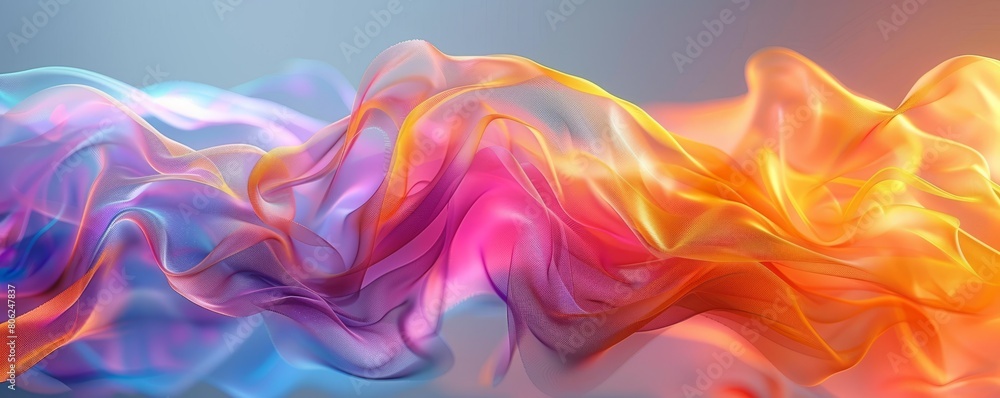 Poster ull frame shot of abstract background with colorful wavy lines