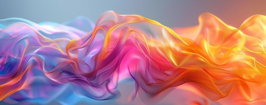 ull frame shot of abstract background with colorful wavy lines
