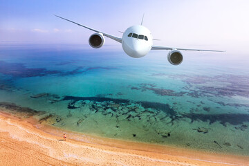 Air travel destination by airplain to Mediterrenian Sea. Air travel are separated into two general classifications: national, domestic and international flights.
