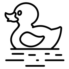 Fototapeta premium Rubber Duckn Icon Element For Design