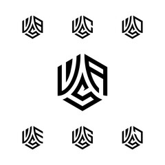 Hexagon logo design, VAS hexagon logo, develop, natural, luxury, modern, finance logo, strong logo