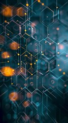 Digital hexagon abstract background