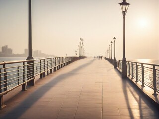 Obraz premium sunset on the pier