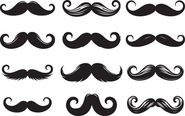 Set of mustache. Mustache collection eps 10