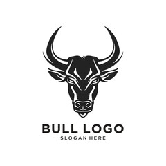 bull head logo design vector illustration