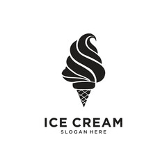 ice cream logo design vector illustration