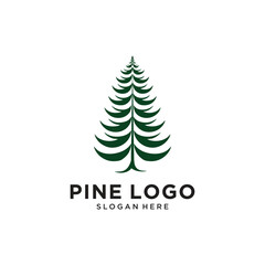 pine tree logo design vector illustration