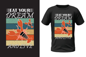 Fototapeta premium Shrimp t-shirt design